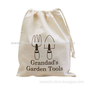 Canvas storage drawstring bag